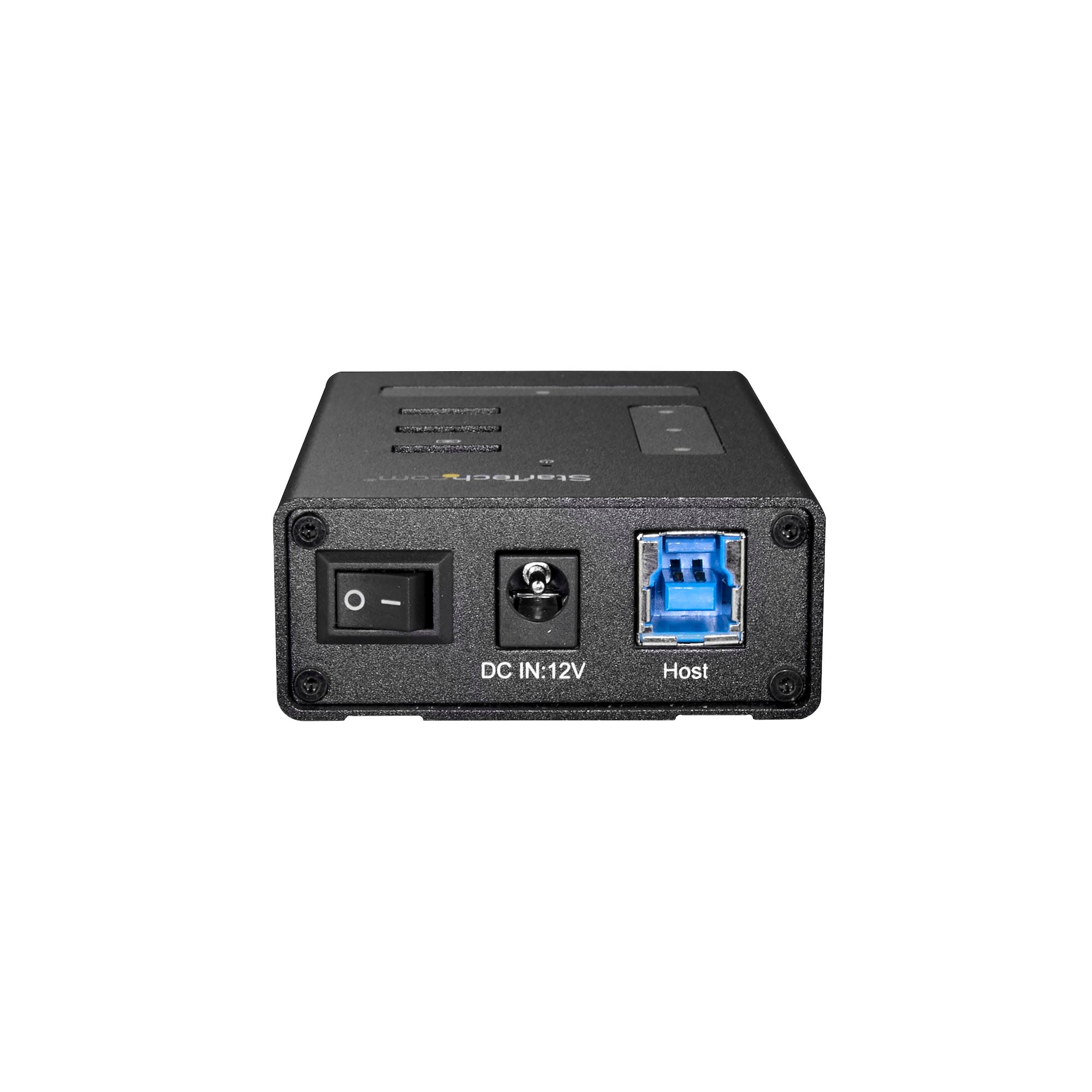 StarTech HB30A3A1CST 4 Port USB 3.0 Hub - USB Type-A to 1x USB-C & 3x USB-A - Commercial Metal USB Hub - SuperSpeed USB 3.2 Gen 1 (5Gbps)- Self Powered - BC 1.2 Fast Charge - Mountable/Rugged - Image 2