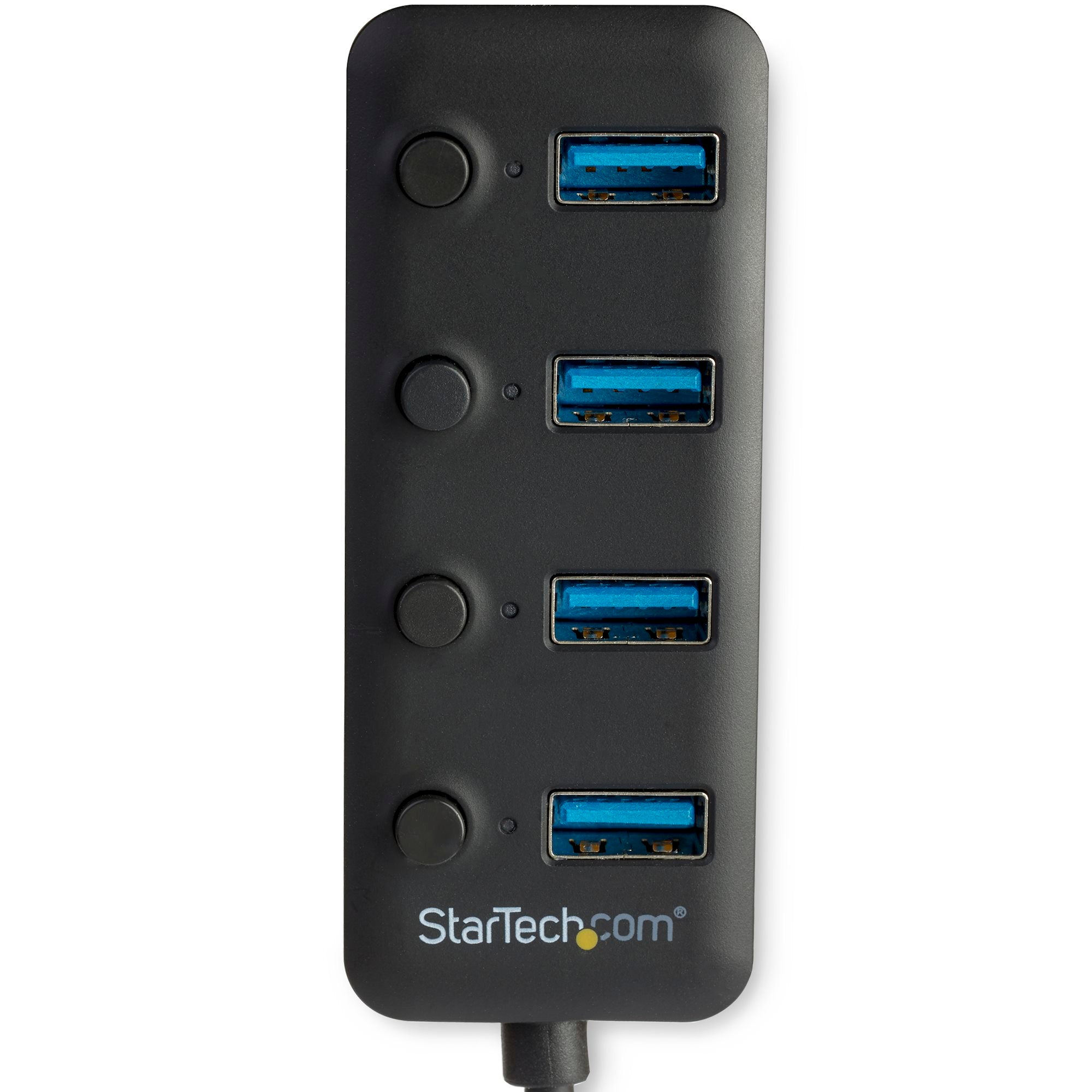 StarTech HB30A4AIB 4 Port USB 3.0 Hub - USB-A to 4x USB 3.0 Type-A with Individual On/Off Port Switches - Image 3