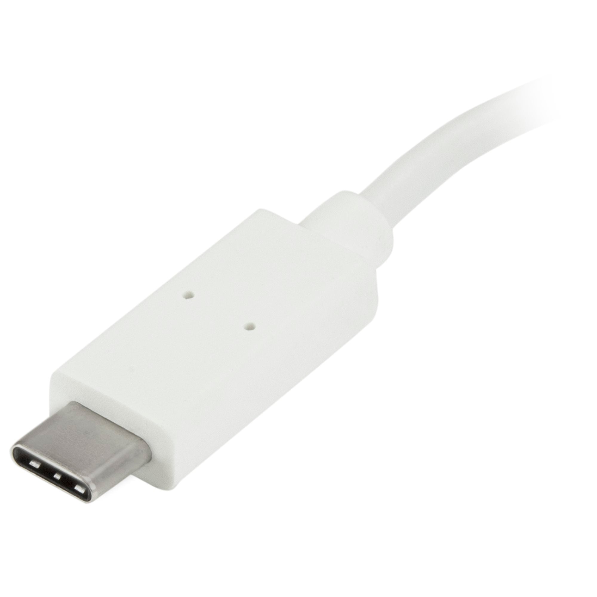 StarTech HB30C3A1CFBW 4 Port USB C Hub with 1x USB-C & 3x USB-A Ports (SuperSpeed 5Gbps) - USB Bus Powered - Portable/Laptop USB 3.0 Adapter Hub - USB 3.2 Gen 1 Type-C Hub - White - Image 5