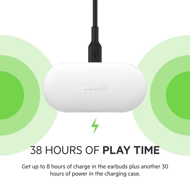 Alternative view of Belkin SOUNDFORM® Play Headset True Wireless Stereo (TWS) In-ear Bluetooth White | AUC005BTWH