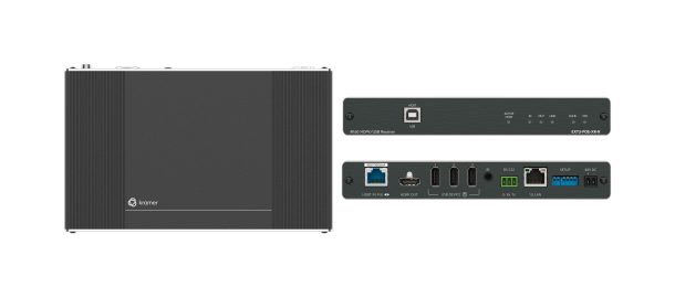 Alternative view of Kramer Electronics EXT3-POE-XR-R 4K60 4:4:4 Receiver with Bidirectional PoE, USB, Ethernet, RS-232, & IR over Extended-Reach HDBaseT 3.0