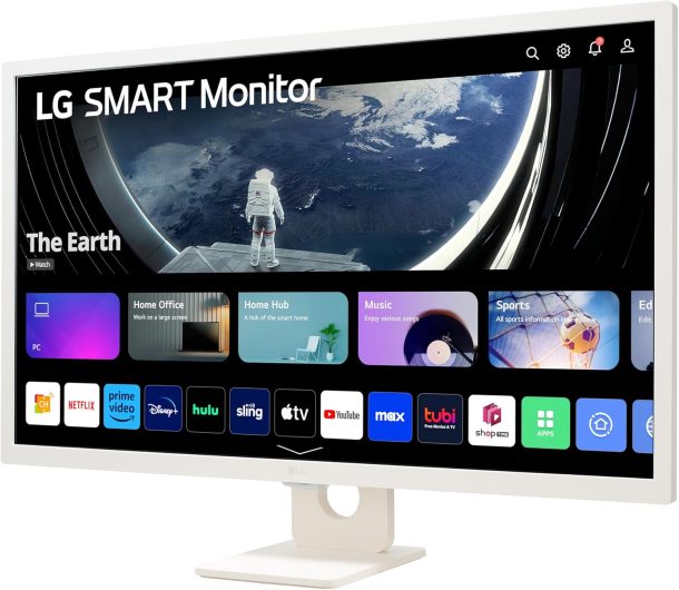 Alternative view of LG 32SR50F-W.AEK 31.5" Full HD IPS Smart Monitor with webOS