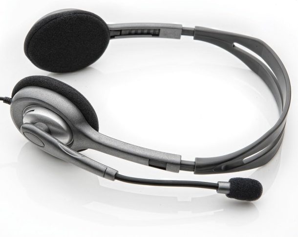 Alternative view of Logitech H110 Stereo Grey Wired Headset | 981-000593