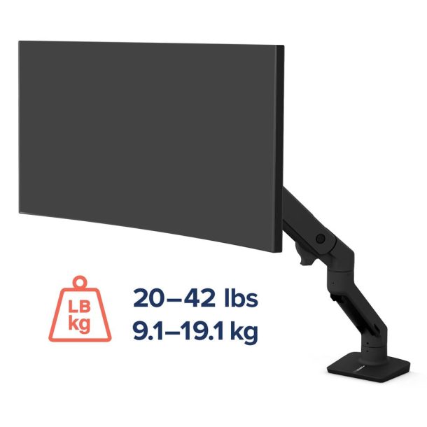 Alternative view of Ergotron 42" HX LCD Arm Sit-Stand Desk Mount Black | 45-475-224