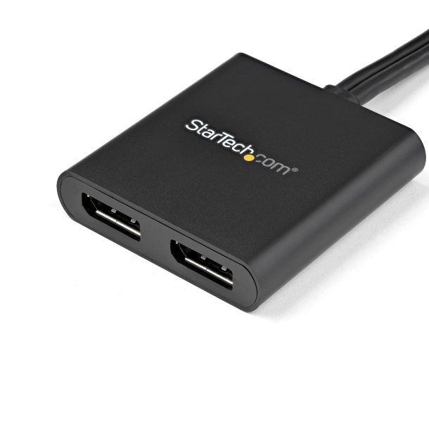 Alternative view of StarTech MSTMDP122DP 2-Port Multi Monitor Adapter - Mini DisplayPort to 2x DisplayPort MST Hub - Dual 4K 30Hz - Video Splitter for Extended Desktop Mode on Windows PCs Only