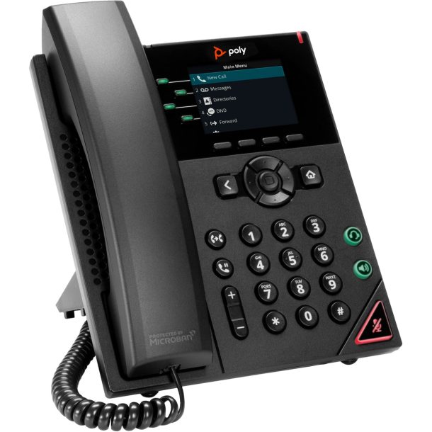 Alternative view of Poly VVX 250 4-Line IP Phone and PoE-enabled | 89B62AA#AC3