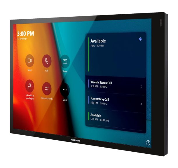 Alternative view of Crestron Flex Advanced Small Room Conference System with Jabra? PanaCast? 50 Video Bar and Wall Mounted Control Interface for Microsoft Teams? Rooms | UC-BX31-T-WM