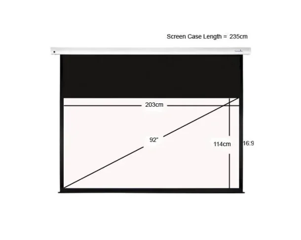 Alternative view of Sapphire Electric Acoustic Transparent 203x114cm Projector Screen 16:9 92" | SEWS200WSF-ATRAC
