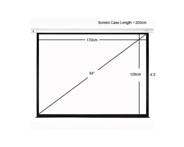 Sapphire Electric 170x128cm Projector Screen 4:3 84 inch SEWS180RBV-ATR