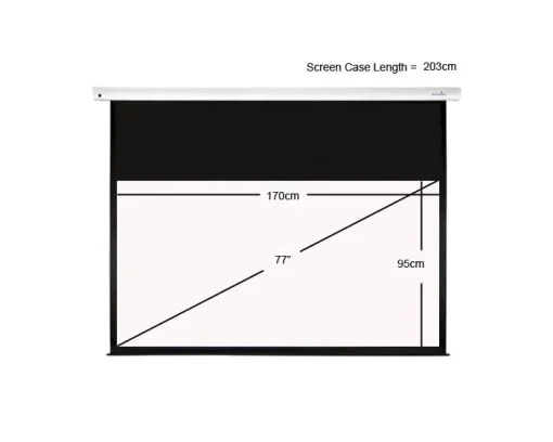 Sapphire Electric 170x95cm Projector Screen 16:9 77 inch SEWS180RWSF ...