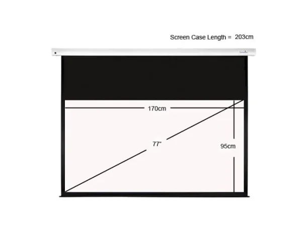 Sapphire Electric 170x95cm Projector Screen 16:9 77 inch SEWS180RWSF-ATR