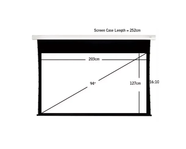 Sapphire Electric Tab Tensioned 203.7 x127.3cm Projector Screen 16:10 87" SETTS200WSF-AW10