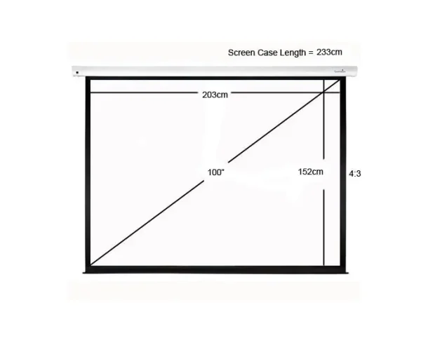 Alternative view of Sapphire Electric Twin Motor 203x152cm Projector Screen 4:3 100 inch SSM200RADV