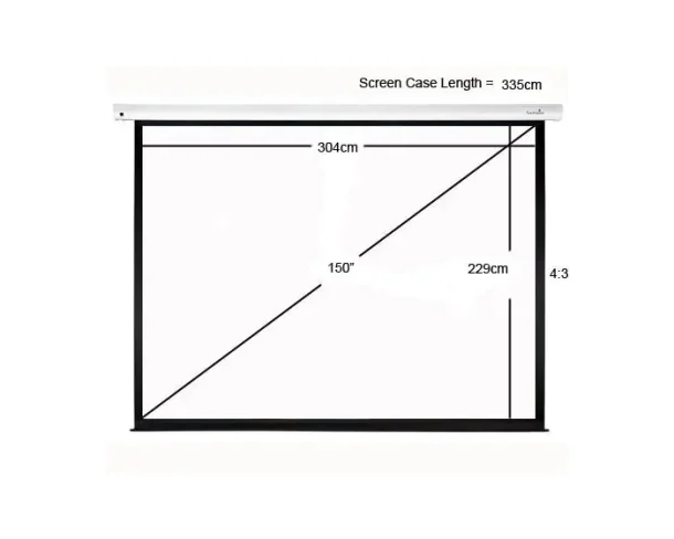 Alternative view of Sapphire Electric Twin Motor 304x229 cm Projector Screen 4:3 150 inch SSM300RADV