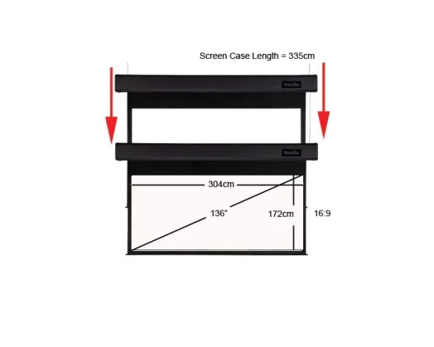 Alternative view of Sapphire Electric Twin Motor 304x172 cm Projector Screen 16:9 136 inch SSM300RADWSF