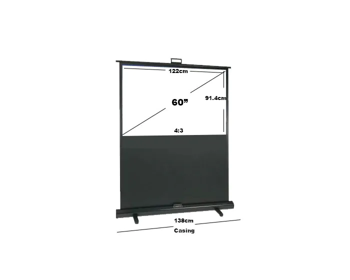 Sapphire Pull Up 122x91.4cm Projector Screen 4:3 60 inch SFL122