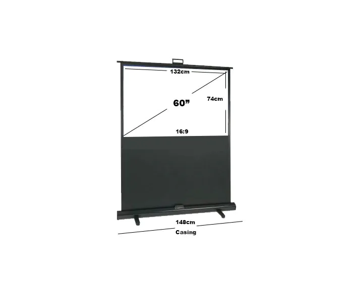 Sapphire Pull-up 132x74cm Projector Screen 16:9 60 inch SFL122WSF