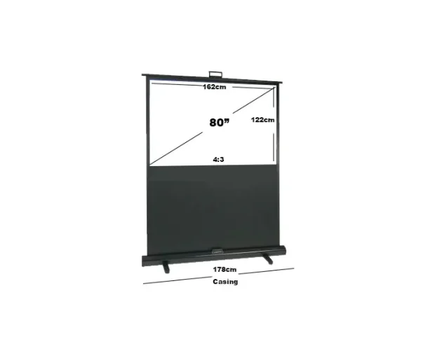 Sapphire Pull-up 162.5x122cm Projector Screen 4:3 80 inch SFL162P
