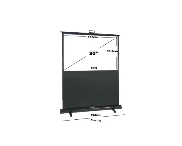 Sapphire Pull-up 177x99.5cm Projector Screen 16:9 80 inch SFL162WSF