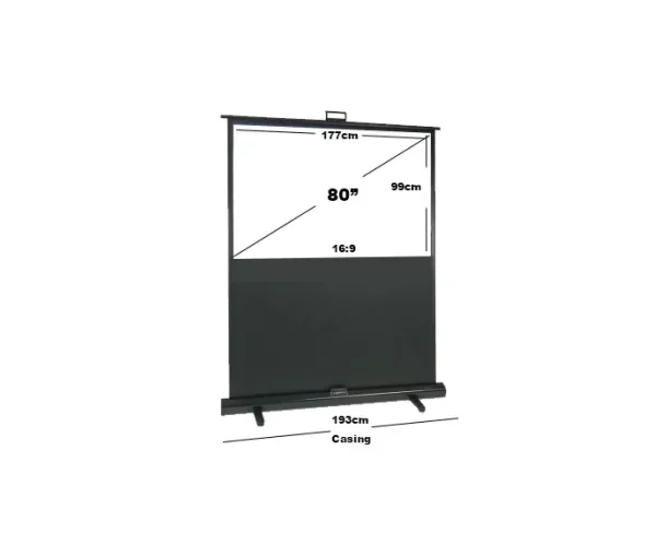 Alternative view of Sapphire Pull-Up 177x99.5cm Projector Screen 16.9 80 inch SFL162WSFP