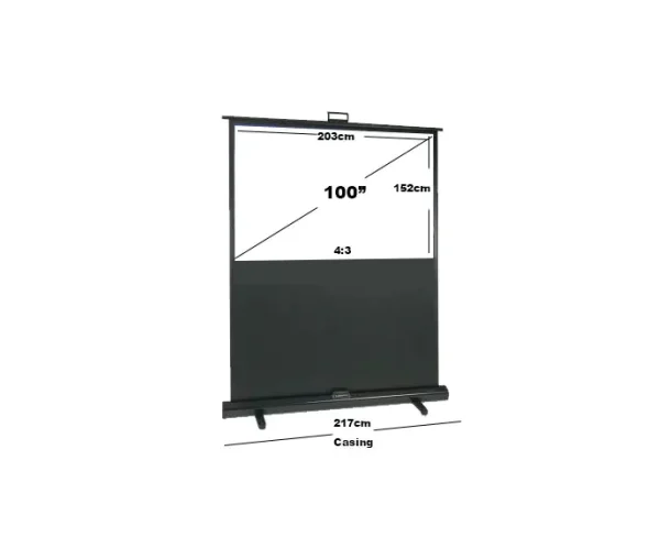 Sapphire Pull-Up 203x152cm Projector Screen 4:3 100 inch SFL200P