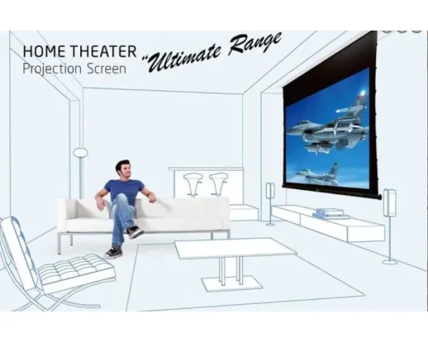 Sapphire Recessed Electric Tab Tensioned 234x132cm Projector Screen 16:9 106" | SETC240WSF-AWOVEN