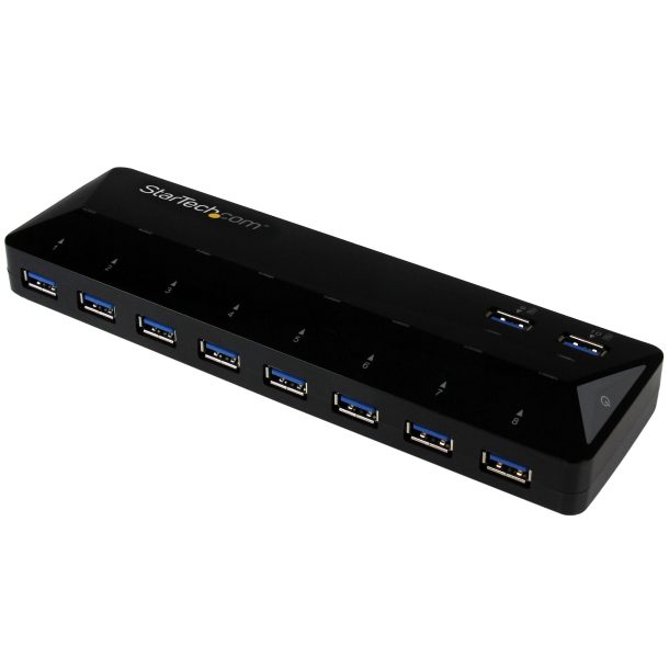 StarTech ST103008U2C 10-Port USB 3.0 Hub with Charge and Sync Ports - 5Gbps - 2 x 1.5A Ports
