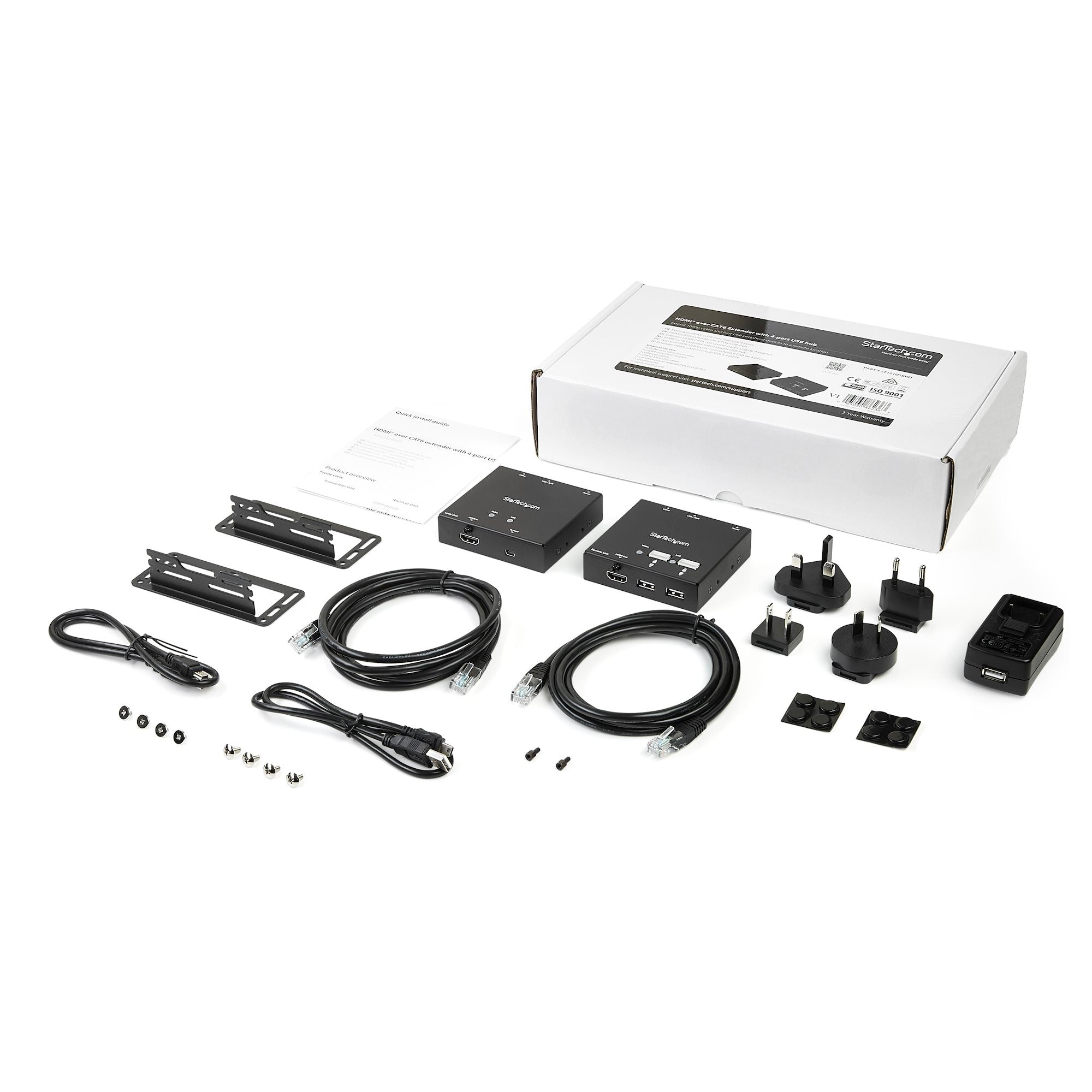 StarTech ST121USBHD HDMI over CAT6 Extender with 4-port USB Hub - 165 ft (50m), 1080p - Image 5