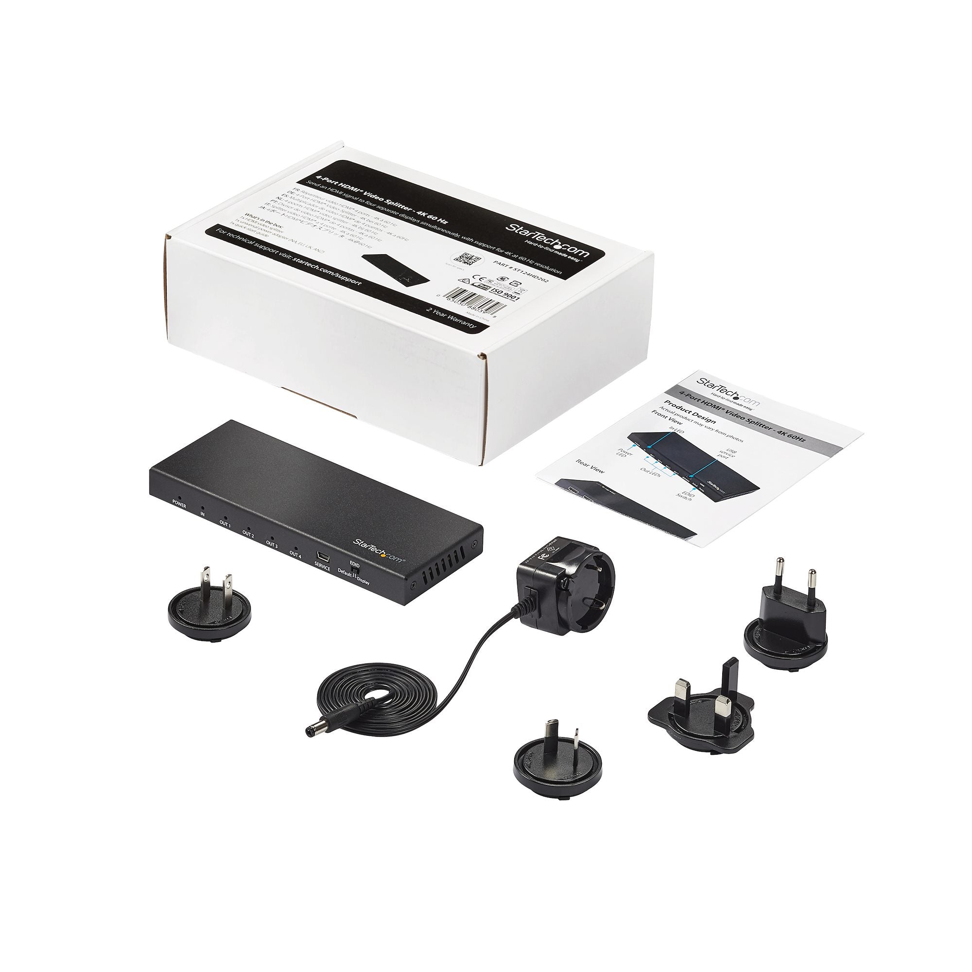 StarTech ST124HD202 4-Port HDMI Splitter - 4K 60Hz - Image 6