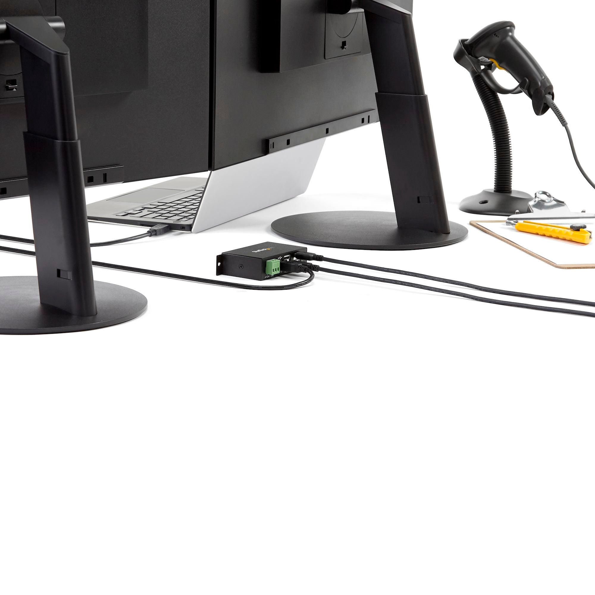 Startech ST4200USBM 4-Port USB 2.0 Hub - Metal Industrial USB-A Hub - Din Rail, Wall or Desk Mountable USB Data Hub - Image 4