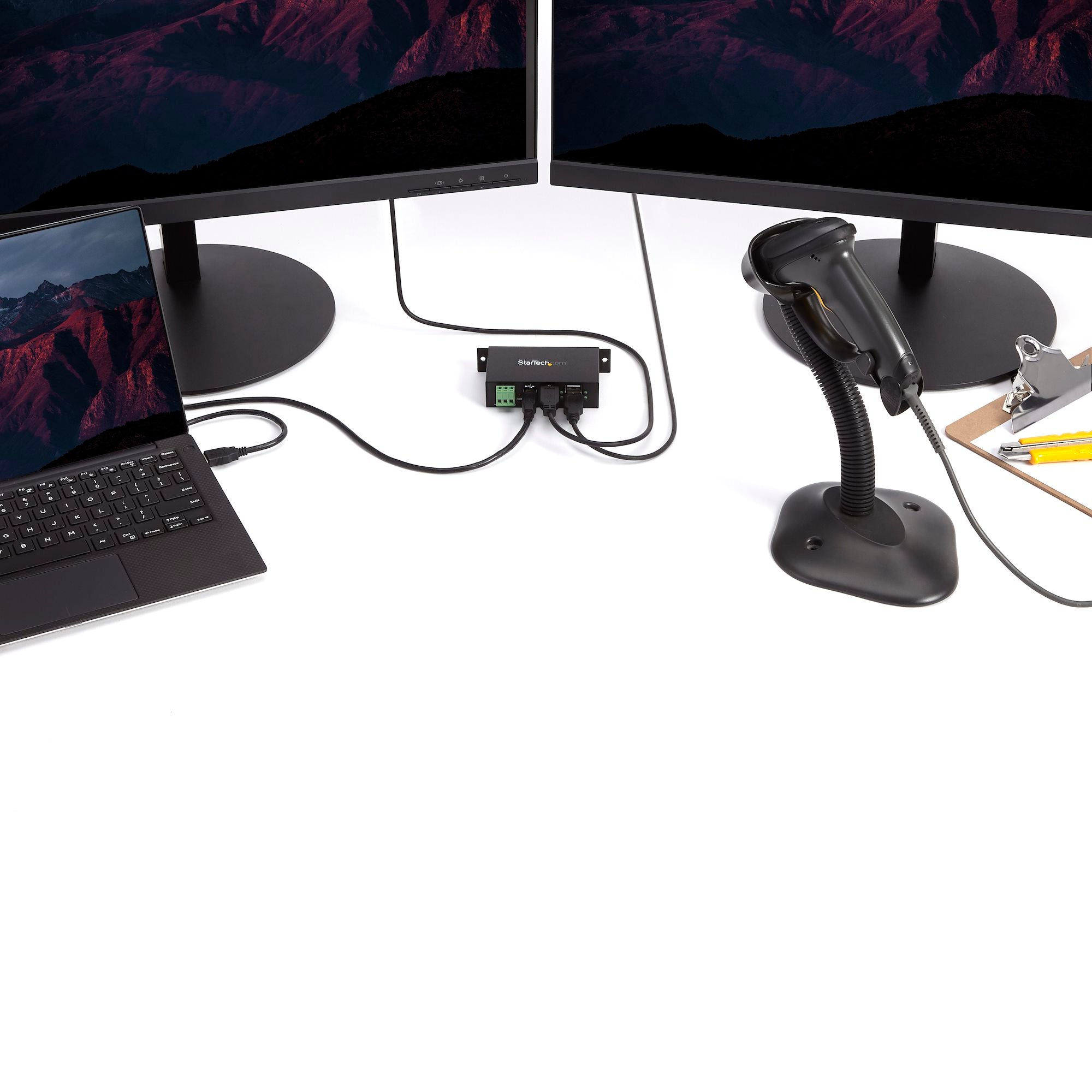 Startech ST4200USBM 4-Port USB 2.0 Hub - Metal Industrial USB-A Hub - Din Rail, Wall or Desk Mountable USB Data Hub - Image 5