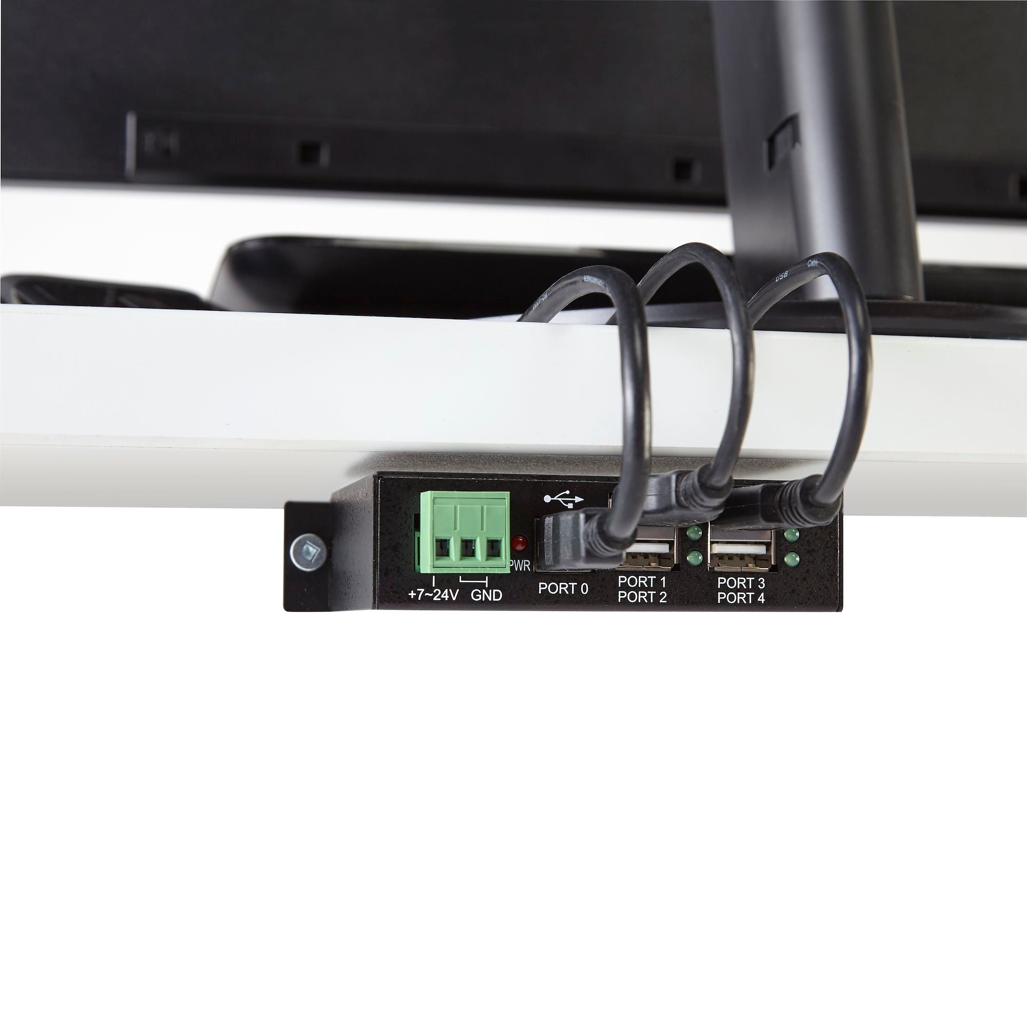 Startech ST4200USBM 4-Port USB 2.0 Hub - Metal Industrial USB-A Hub - Din Rail, Wall or Desk Mountable USB Data Hub - Image 6