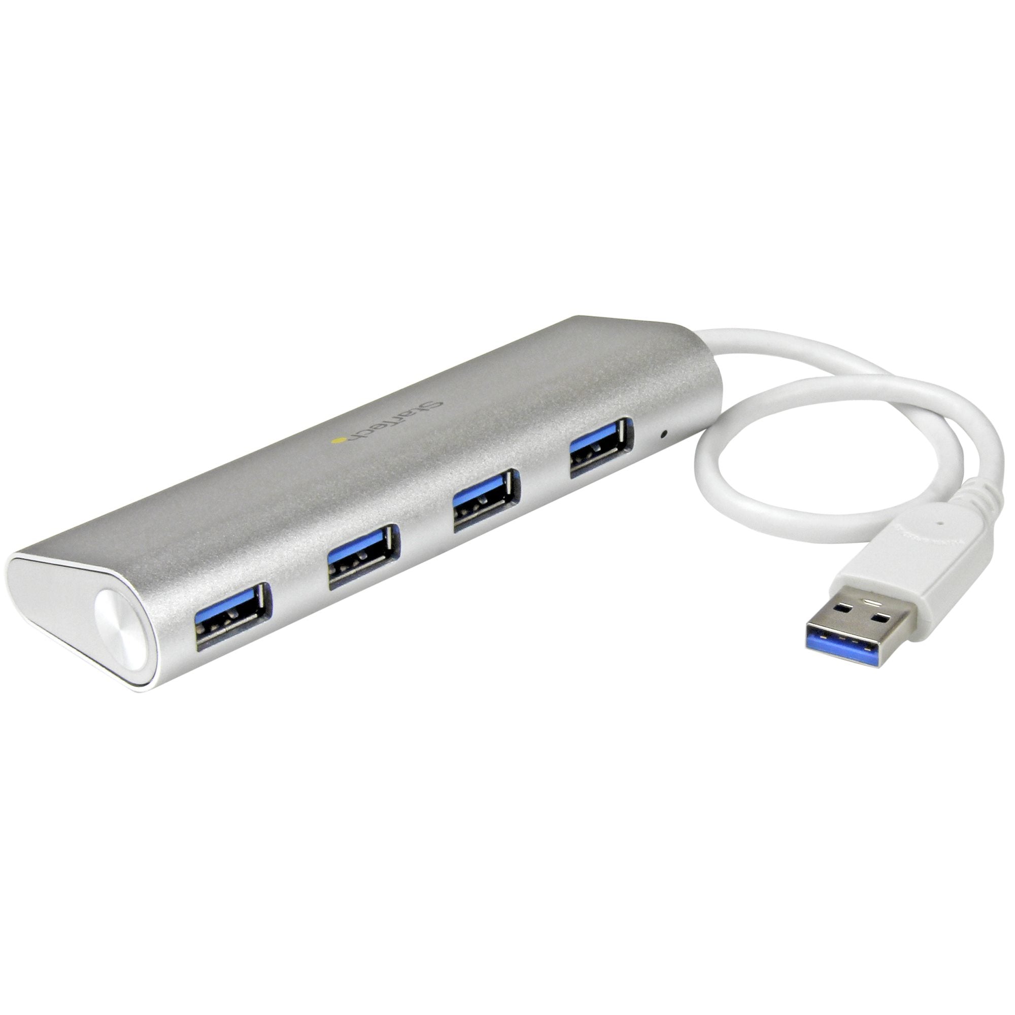 StarTech ST43004UA 4-Port Portable USB 3.0 Hub with Built-in Cable - 5Gbps