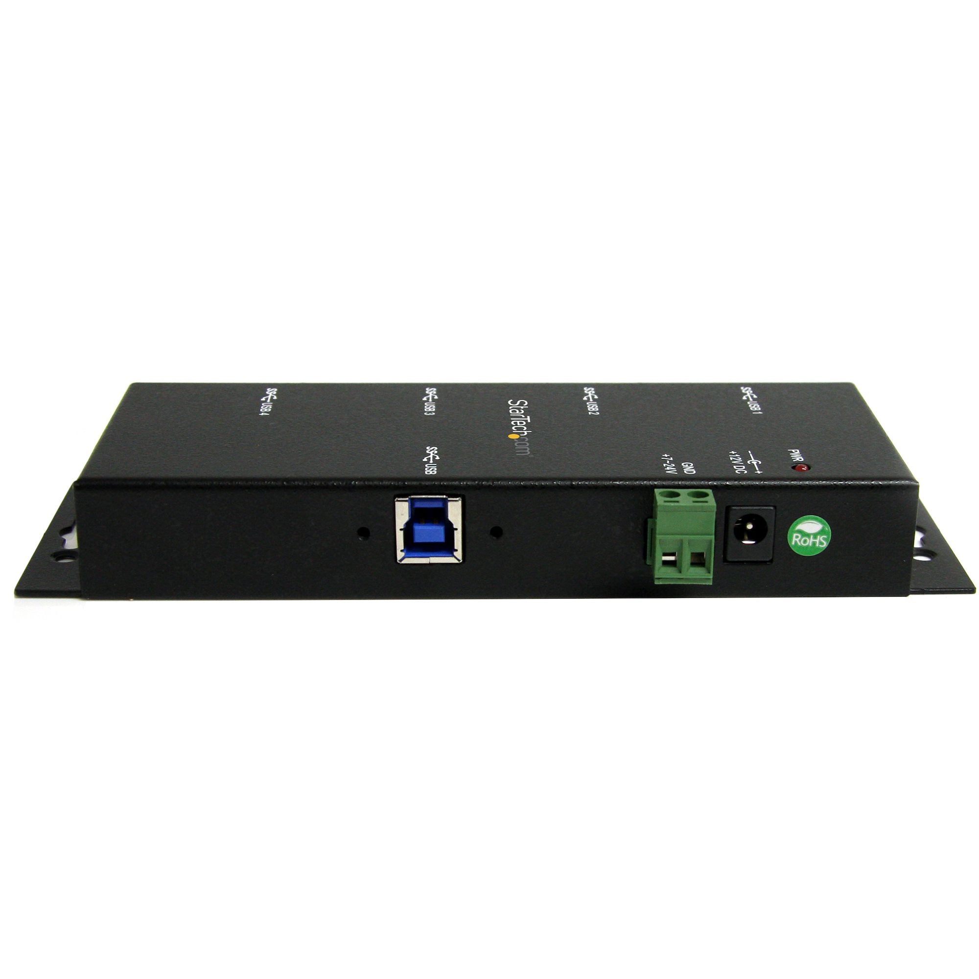 StarTech ST4300USBM 4-Port USB 3.0 Hub - 5Gbps - Metal Industrial USB-A Hub - Wall or Desk Mountable USB Data Hub - TAA Compliant USB Expander Hub - Image 4