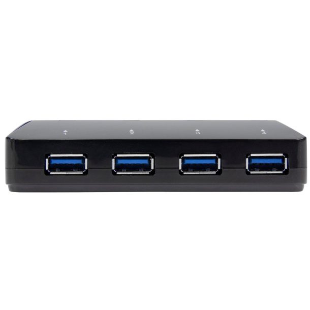 Alternative view of StarTech ST53004U1C 4-Port USB 3.0 Hub (5Gbps) plus Dedicated Charging Port - 1 x 2.4A Port
