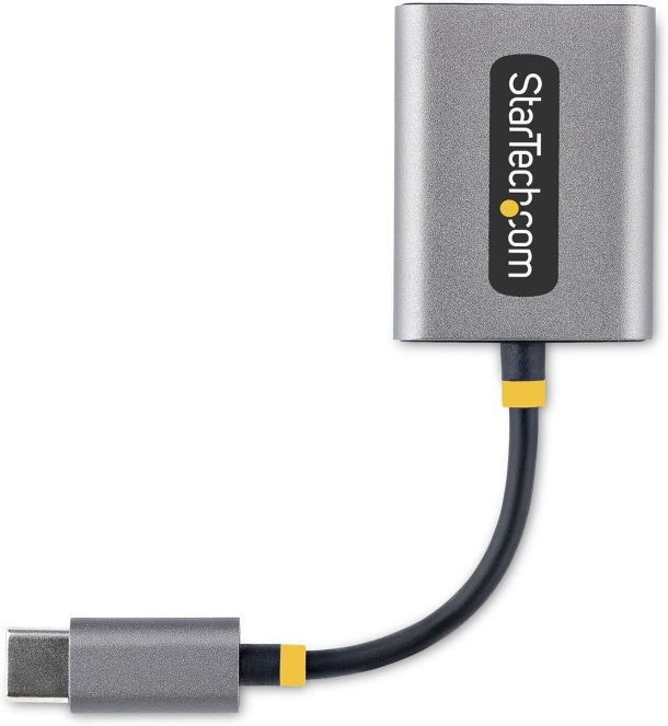 Alternative view of Startech USB Type-C to 3.5mm Audio Splitter Cable | USBC-AUDIO-SPLITTER