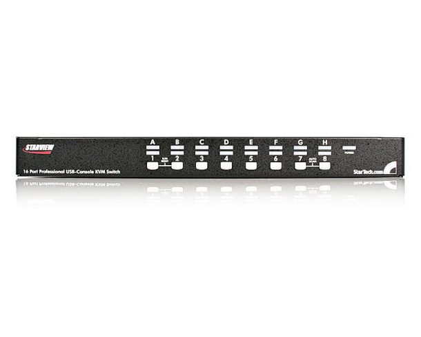 Alternative view of StarTech 16 Port 1U Rackmount USB PS/2 KVM Switch with OSD | SV1631DUSBGB