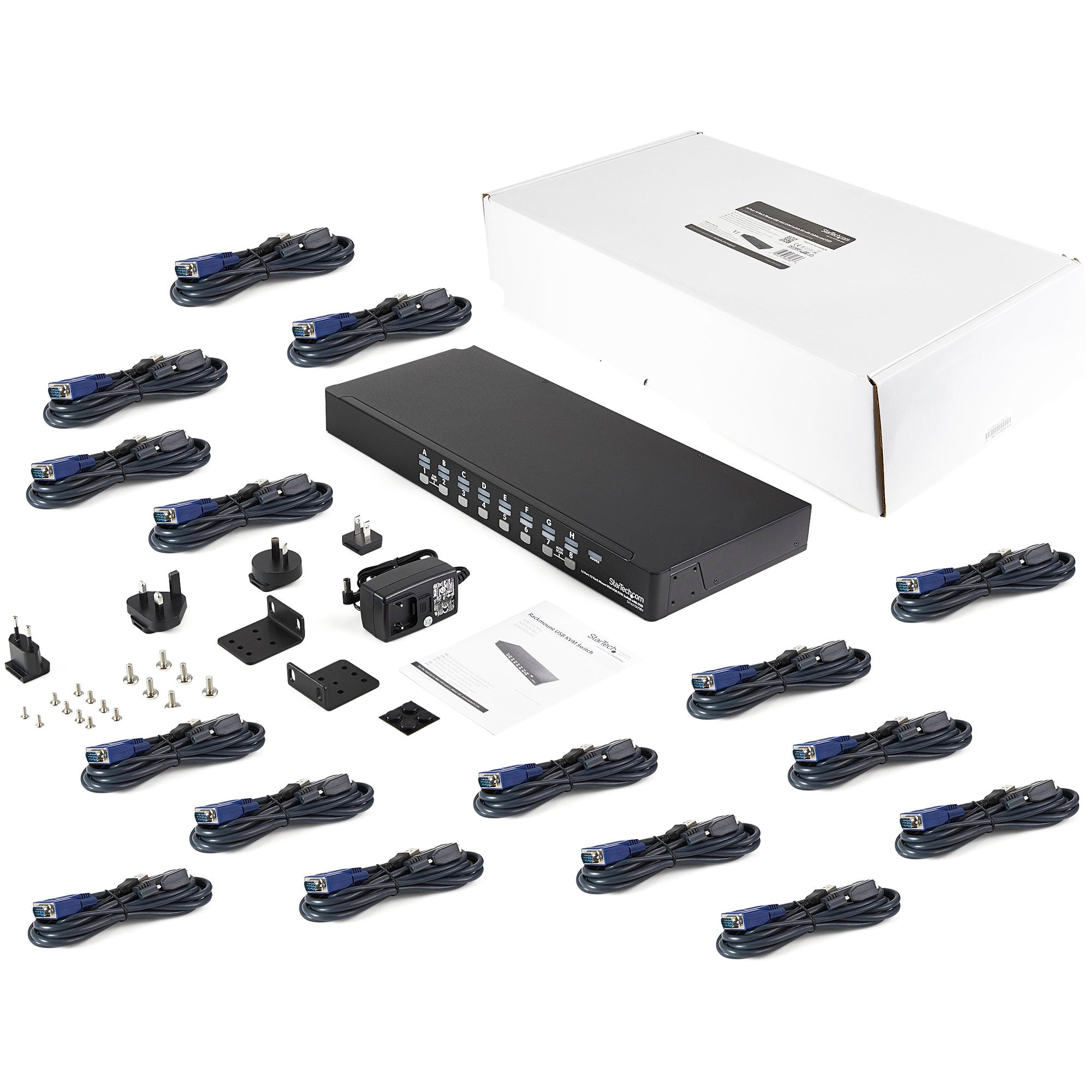 StarTech 16 Port 1U Rackmount USB KVM Switch Kit with OSD and Cables | SV1631DUSBUK - Image 4