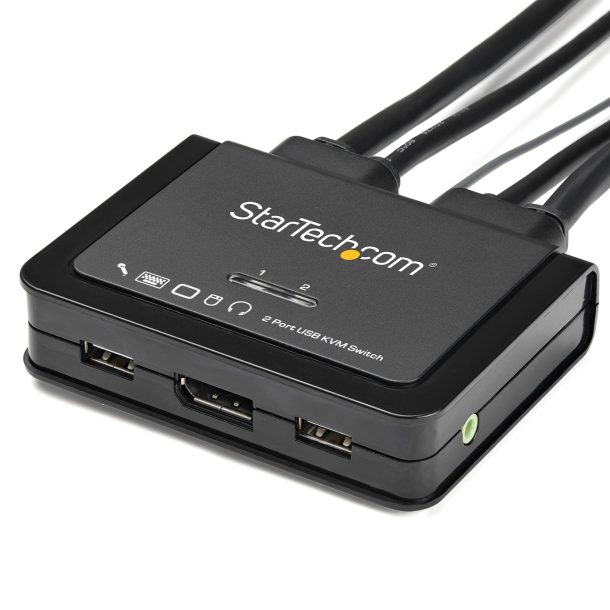 Alternative view of StarTech 2 Port DisplayPort KVM Switch, 4K 60Hz | SV211DPUA4K