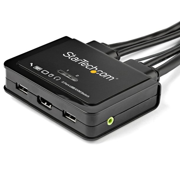Alternative view of StarTech 2 Port HDMI KVM Switch, 4K 60Hz | SV211HDUA4K