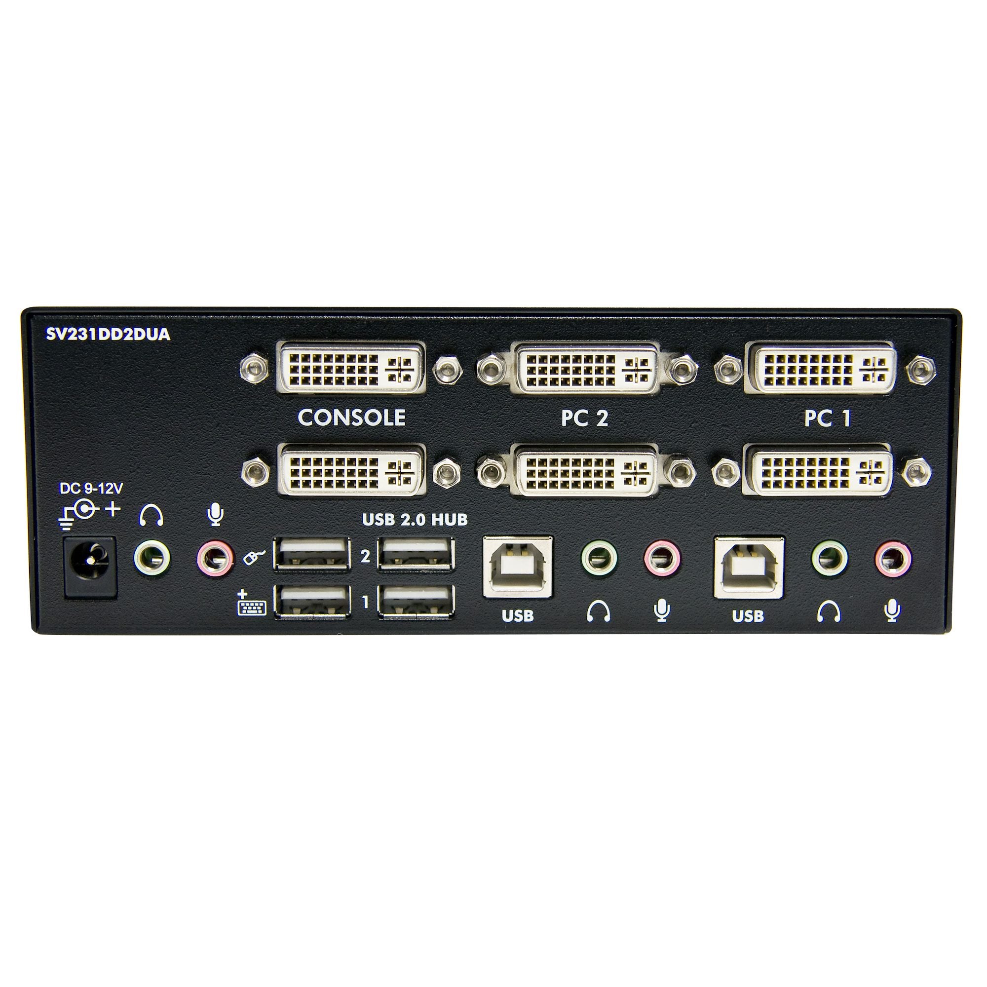 StarTech 2 Port Dual DVI USB KVM Switch with Audio & USB 2.0 Hub | SV231DD2DUA - Image 4