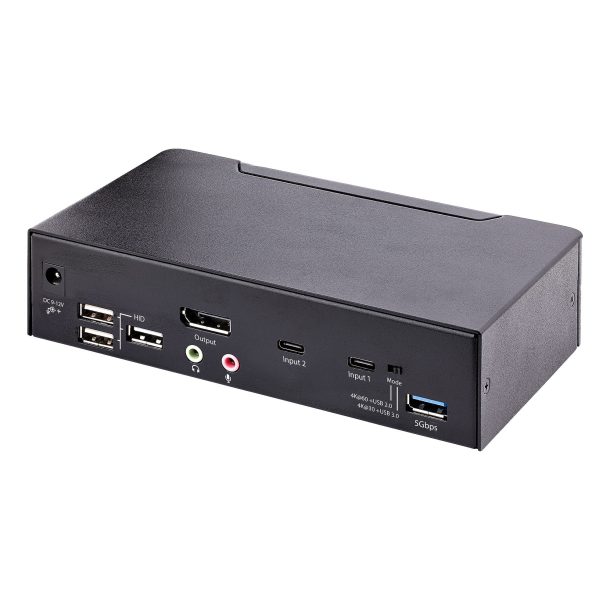 Alternative view of StarTech 2-Port USB-C KVM Switch, Single 4K 60Hz DisplayPort Monitor | SV231DPUCA