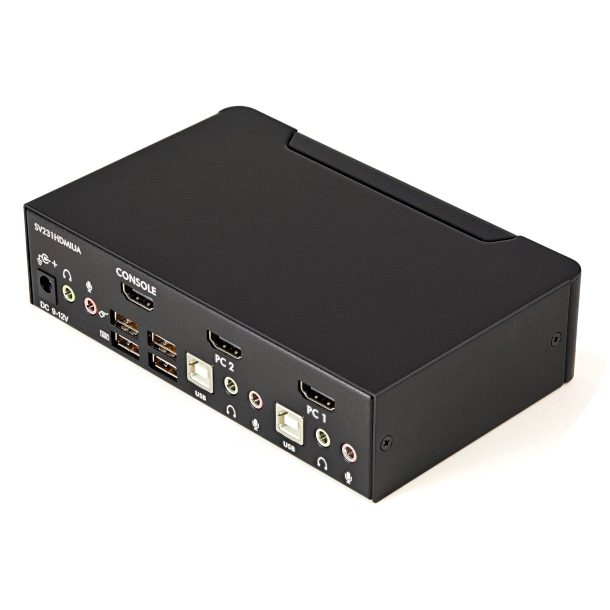 Alternative view of StarTech 2 Port USB HDMI KVM Switch with Audio and USB 2.0 Hub | SV231HDMIUA