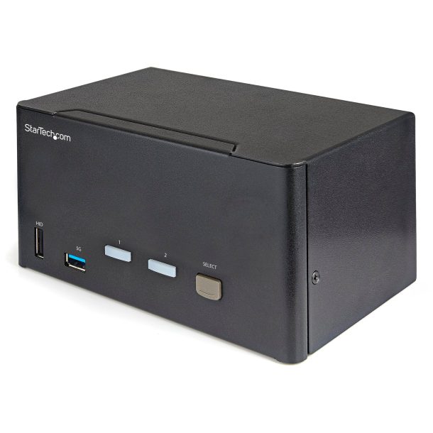 StarTech 2 Port Triple Monitor DisplayPort KVM Switch, 4K 60Hz UHD HDR | SV231TDPU34K