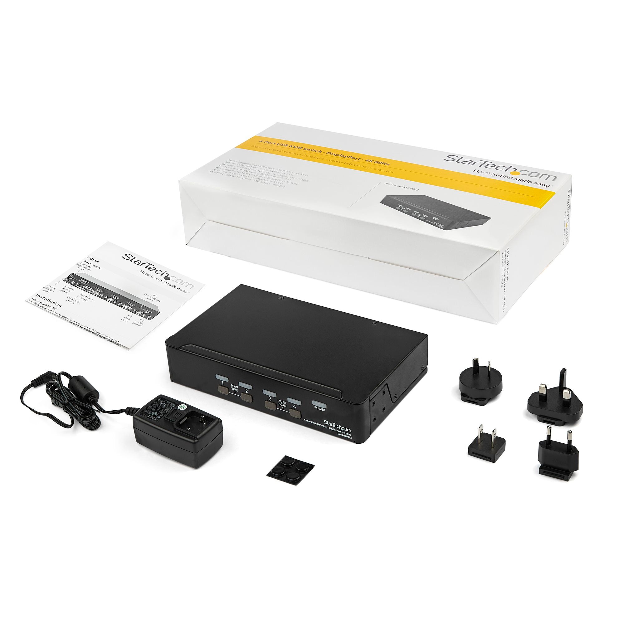 StarTech 4 Port DisplayPort KVM Switch - 4K 60Hz, Single Display | SV431DPUA2 - Image 5
