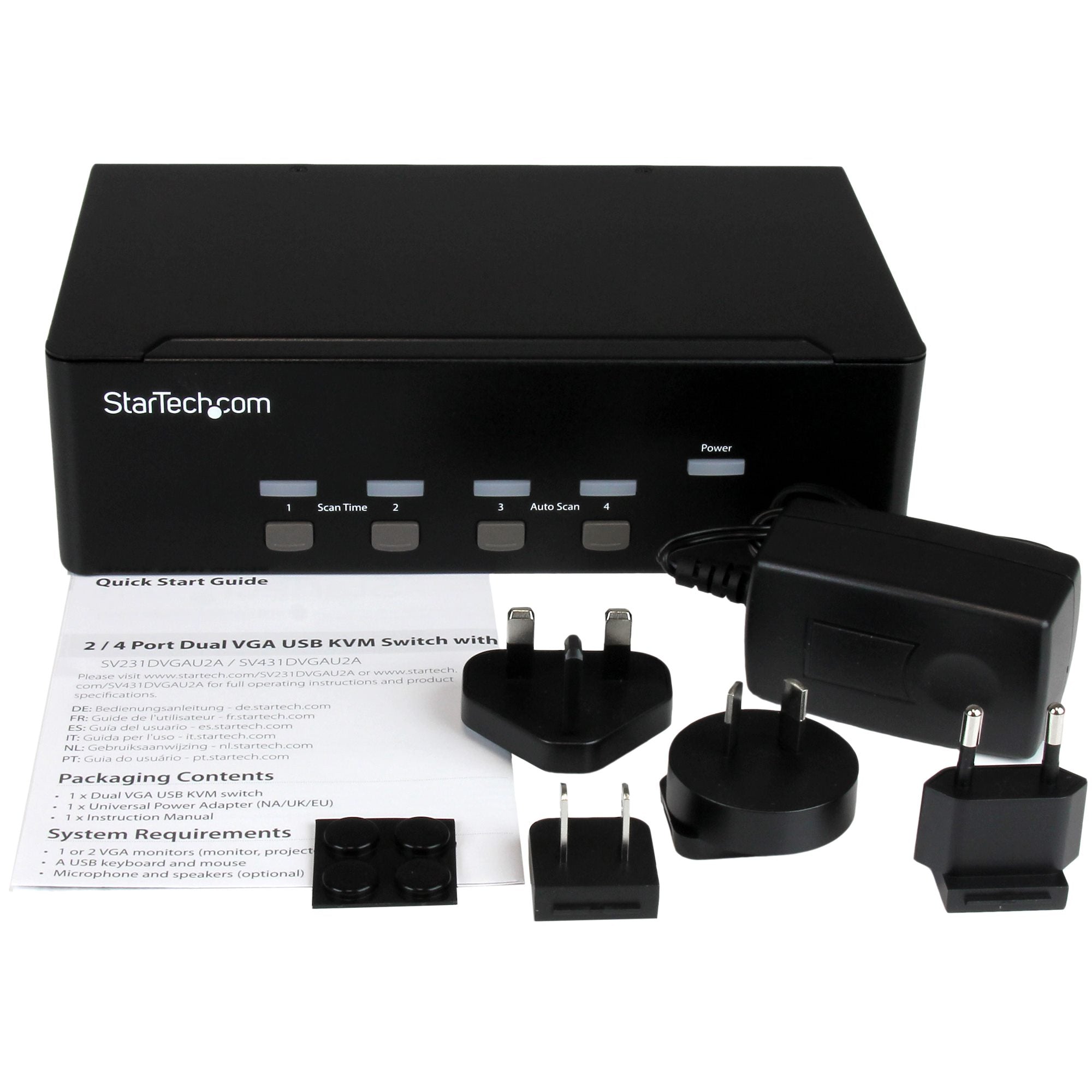 StarTech 4-port KVM Switch with Dual VGA, USB 2.0 | SV431DVGAU2A - Image 2