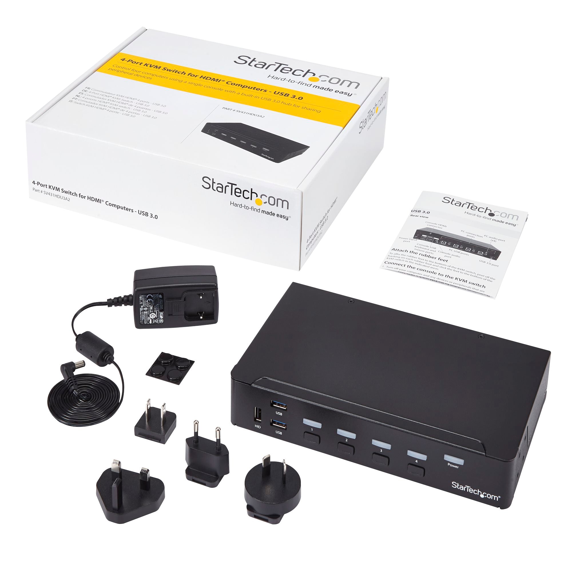 StarTech 4-Port HDMI KVM Switch - USB 3.0, 1080p | SV431HDU3A2 - Image 6