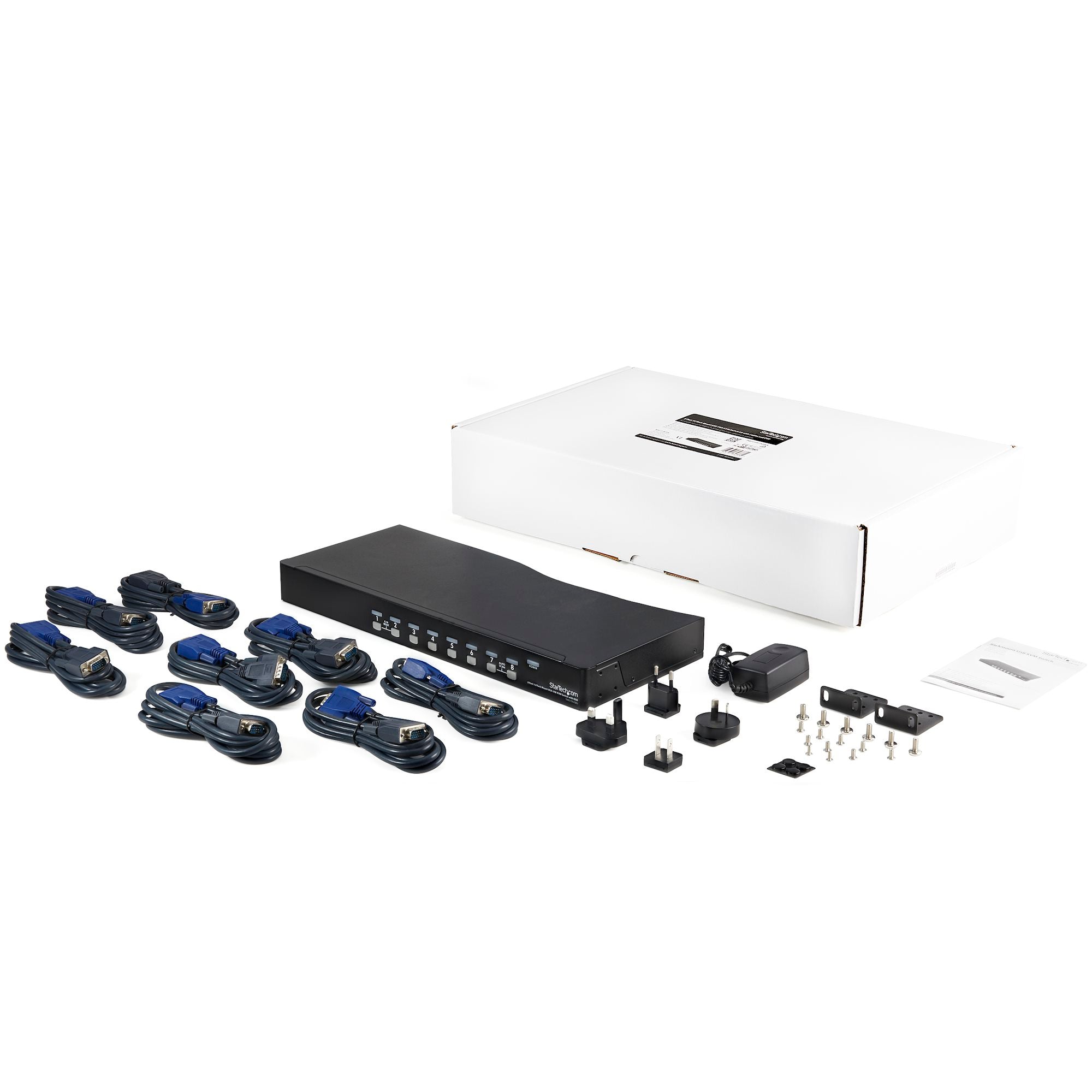 StarTech 8 Port 1U Rackmount USB KVM Switch Kit with OSD and Cables | SV831DUSBUK - Image 5