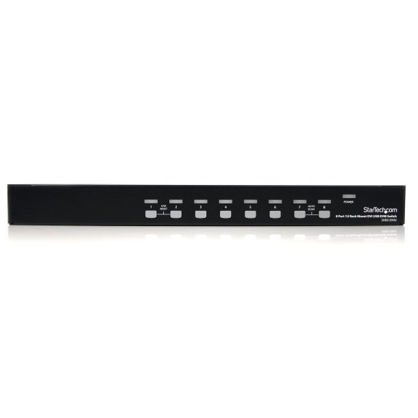 Alternative view of StarTech 8 Port 1U Rackmount DVI USB KVM Switch | SV831DVIU