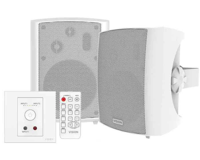 Vision TC3 Amp With Pair Of 3-Way Wall Loudspeakers